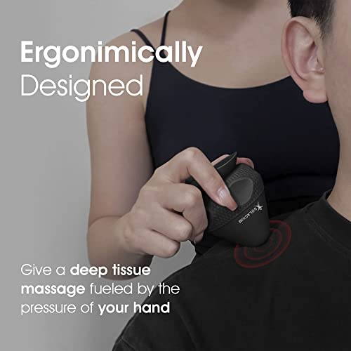 Solacium Mountable Massage Therapy Tool - Multi-Surface Suction Cup Wall Massage Tool for Sore Muscles, Myofascial Release, Stress Relief, Trigger Point and Deep Tissue Massage (Black) - color: Black
