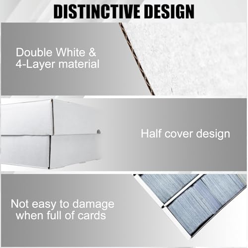 4 Row Trading Card Storage Box, 2 Pack 3200 Count Supporters&Divider white - size: 2 piece 12in for Standard