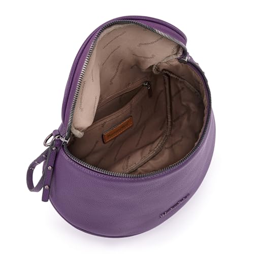 Montana West Crossbody Bag for Women, Vegan Leather Bum Bag with Coin Purse - color: Purple