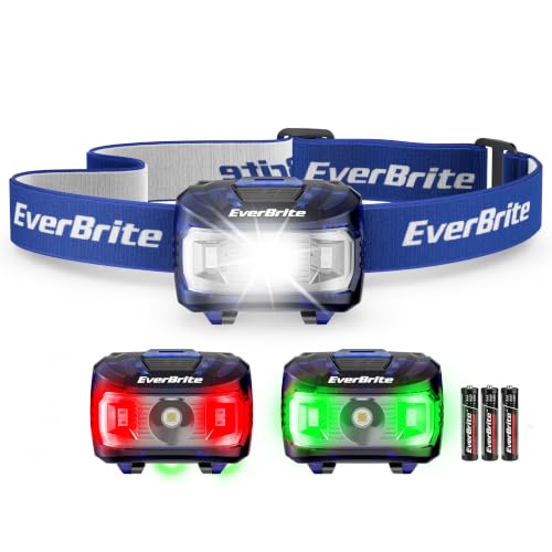 EverBrite Headlamp, 300 Lumens LED Head Lamp for Kids & Adults, Red Light - color: Sapphire Blue