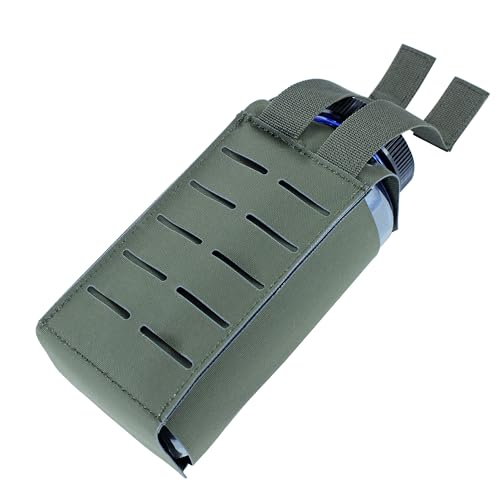 Water Bottle Pouch Molle, Tactical Canteen Pouch for 32oz Nalgene Bottle - color: Ranger green