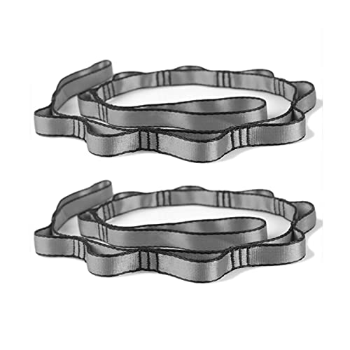 PRIOR FITNESS 2pcs Nylon Daisy Chain Straps, Grey, 2PCS - color: grey, size: 1.1m