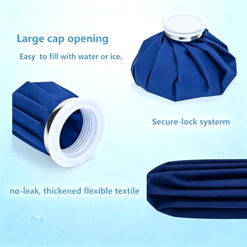 Reusable Ice Bag Hot & Cold Therapy Ice Pack for Injuries Sport Pain Relief - color: Dark Blue