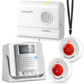 Wireless Caregiver Alert System with 2 Call Buttons and Motion Sensor - size: 1 Motion Sensor +1 Pager + 2 Call Buttons
