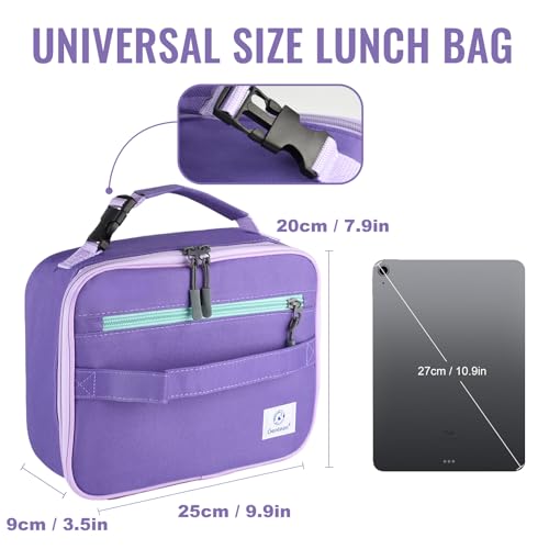 Genteen Kids Insulated Lunch Box for Boys Girls,Back to School,Office - color: C-1pk Purple