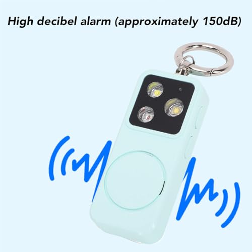 GOWENIC Personal Safety Alarm for Girls Women, 150dB Loud Alarm with LED Light, Comes with Anti Lost Keychain, Gifts for Women, Girls, Students, Night Running (Green) - color: Green