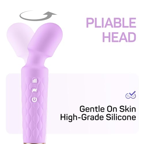 Personal Massager - 4H Max Runtime & Ultra-Quiet - Waterproof - 20 Modes 8 Speeds for Deep Tissue Back Massage, Post-Workout Recovery and Neck Muscle Relaxation(Purple) - color: Purple