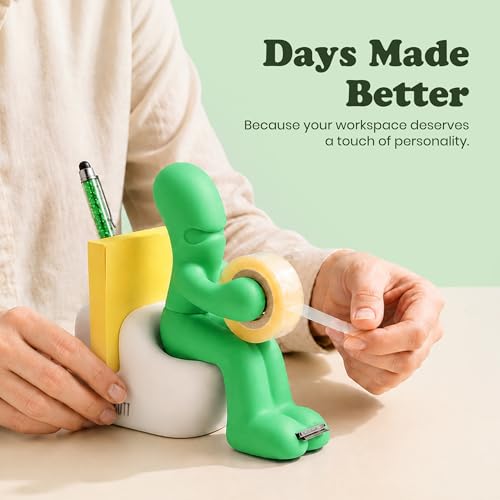 The Butt Tape Dispenser – Funny Green Desk Accessories, Office Gag Gift - color: Green