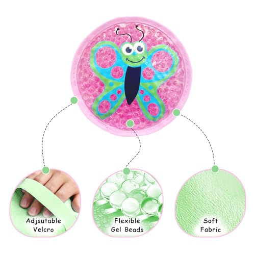 Ice Packs for Injuries Reusable 2 Packs Cold or Warm Compress - style: Frog+Butterfly