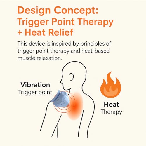 Heated Massage Ball with Suction Base, 2 Heat & 2 Vibration Modes