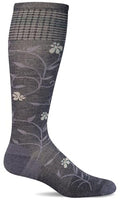 Sockwell Women's Full Sun Moderate Graduated Compression Sock Wide Calf Fit - color: Denim, size: Small-Medium Wide Calf