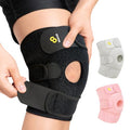 Bracoo Knee Support Brace for Men Women, Adjustable Compression Sleeve Wrap Patellar Pad Tendon - Arthritis Pain, meniscus tear, Injury Recovery, Running, Workout, KS10 - color: Black