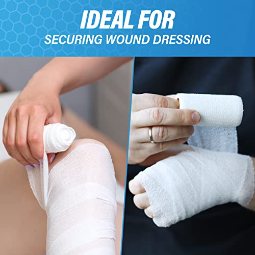 Gauze Rolls –36 Rolls- Premium First Aid Supplies for Safe Adventuring–Flexible, Stretchable, Breathable Gauze Bandage Rolls – 3” x 4.1 Yards Bandage Wrap for Wound Dressing - size: 3" Pack of 36 Rolls
