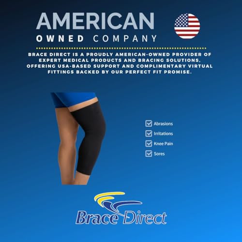 Knee Brace Undersleeve - Compression Sleeve for Under Braces - size: L-XL