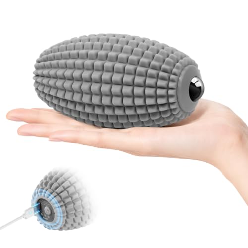 Vibrating Massage Ball with Rolling Head for Plantar Fasciitis - color: Gray