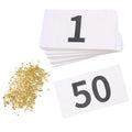 XTACER Race Bibs Safety Pins for Marathon Sports - color: #01 [4"x7"] Numbers 001-50