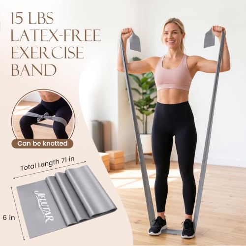 JELUTAR Pilates Kit for Women Home Workout, Pilates Equipment Set - color: Black