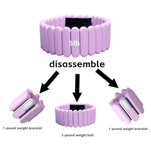 BBK Adjustable Weighted Belt For Women and Men - color: Pink, size: 5lb