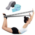 2-Pack 11-Loop Stretch Bands, Adjustable Stretch Strap for Yoga, Pilates, Dance, Ballet, Gymnastics, Flexibility, Leg Stretching, Physical Therapy & Stretching Equipment for Home Workout & Mobility - color: Gray+Blue