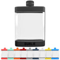 DUALIE 8 oz Hip Flask for Liquor - Shatterproof Alcohol Flasks with Clear Tritan Plastic and Silicone Grip - Flask Gift for Men & Women - Black - color: Black