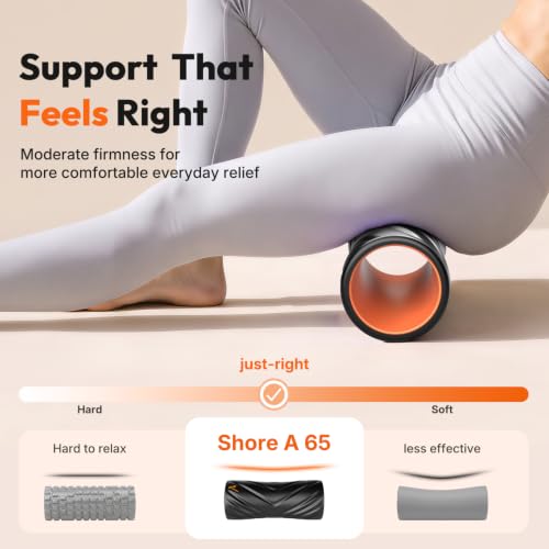 Sportneer 4 in 1 Pilates Foam Roller Muscle Relax Kit - color: Black