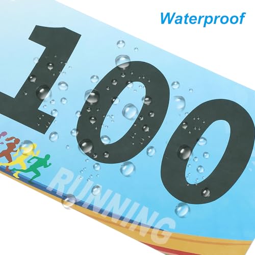 PATIKIL Tearproof Running Bib Numbers, Race Competitor Numbers - size: 7x4 Inch, style: 1-100