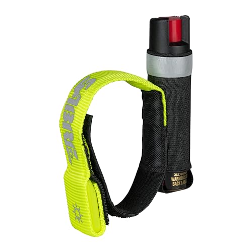 SABRE Runner Pepper Gel Spray for Running, Walking & Personal Safety - color: Pepper Gel with LED Hand Strap, Yellow