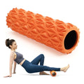 Foam Roller, 15 inch High Density Massage Roller for Exercise - color: Orange