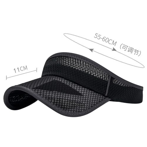 Outdoor Sport Cap Wide Brim UV Protection Breathable Adjustable Baseball Cap for Beach Golf Running Tennis - color: 2#light Gray