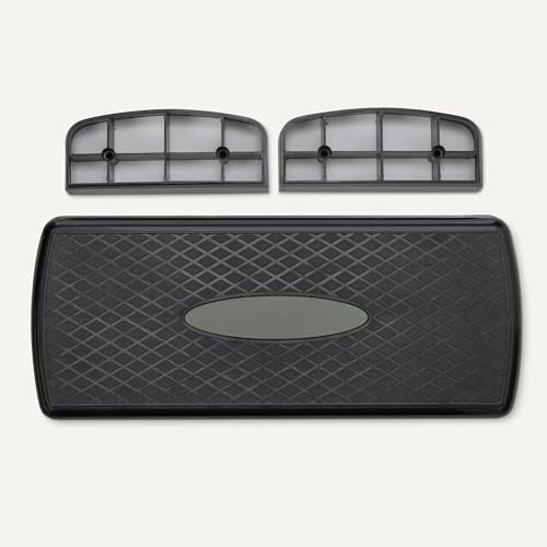 Amazon Basics Aerobic Exercise Step Platform, Adjustable Workout Stepper for Home Fitness, 27", Black/Grey