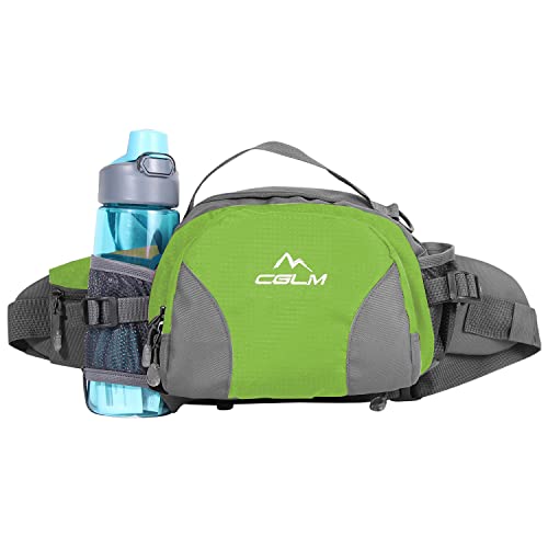 Hiking Fanny Pack Waist Bag with Water Bottle Holder for Men Women Outdoors Walking Running Lumbar Pack Fit iPhone iPod Samsung Phones (Green0005) - color: Green03