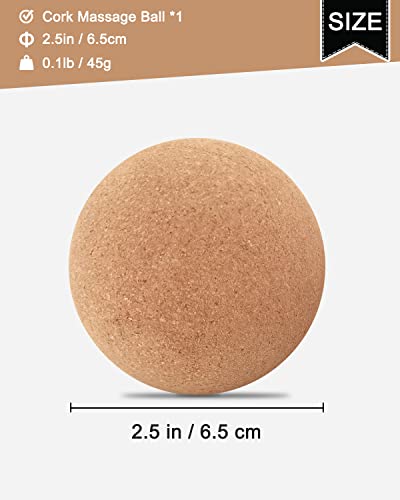 KITWILD Cork Massage Ball, 2.5 Inch - style: 1 Pack (2.5'')