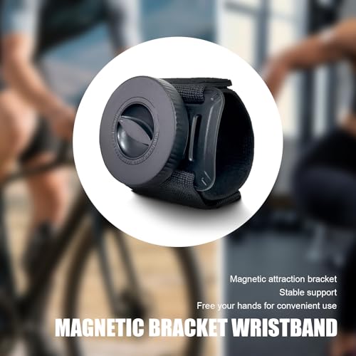 Wristband Phone Holder, Adjustable Suction Navigation Arm Strap, Breathable Detachable Sports Forearm Armband Mount, Outdoor Accessory for Biking Walking Jogging (Black)