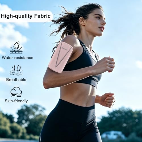 Arm Band for Phone, Water Resistant Armband for Running 7.5" Pink - color: 03 - Pink