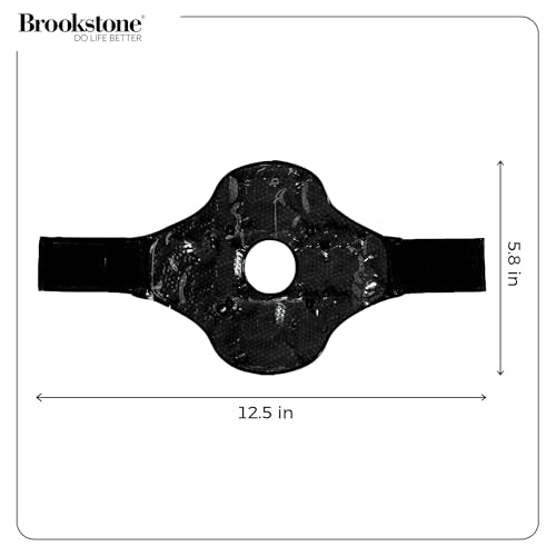 Brookstone Knee Ice Pack Wrap with Silica Beads - Hot & Cold Therapy for Pain Relief - Reusable Ice Packs for Knees for Swelling, Injuries & Post-Surgery Recovery,Ideal Mothers Day Gift - color: Midnight Black