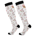 Wusikd Cats Compression Socks for Women and Men Circulation Cute Long Socks for Athletic Running 1 - color: Easter Bunny