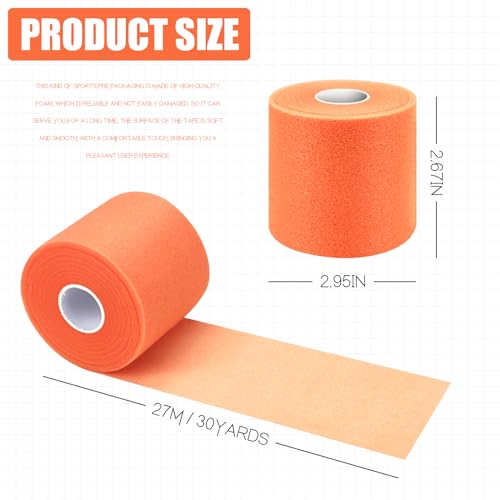 2.75 Inch 30‑Yard Orange Athletic Pre‑Wrap Tape - color: Orange