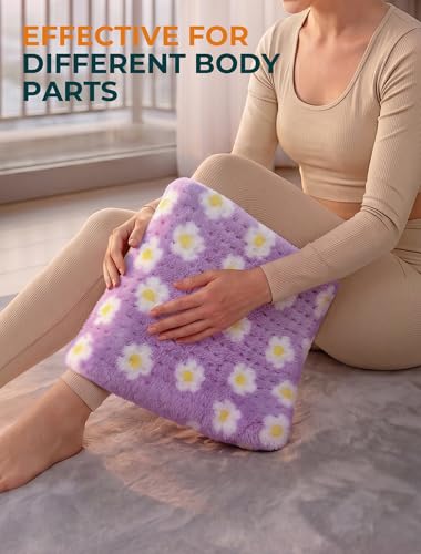 Heating Pad, ALLJOY Cute Heating Pad for Period Cramps & Back Pain, 24"X12" - color: Purple