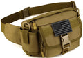 Tactical Fanny Pack for Men, Military Running Waist Bag - color: Brown