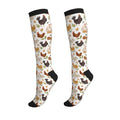 Crazy Fun Compression Socks, Unisex Knee High Support Socks - color: Chicken