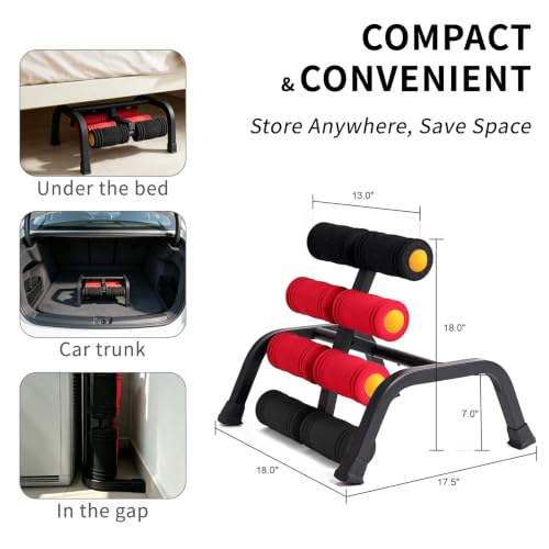 Mini Foldable Inversion Table, Back Stretcher with Massage Roller