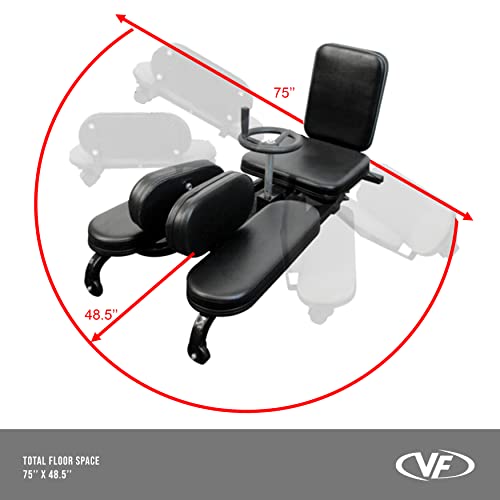 Valor Fitness Leg Stretcher Machine, Split Machine for Flexibility Training, 180 Degree Adductor Stretching Machine with Wheel Crank, Hip Opener for Hamstrings, Groin, Dance, MMA & Gymnastics