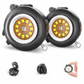 2 Pack Rechargeable Clip On Hat Light 600 Lumens COB Cap Lamp EDC Keychain