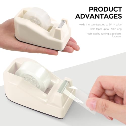 SKYDUE Office Supplies Set, Stapler and Tape Dispenser Set,10PCS - color: Beige