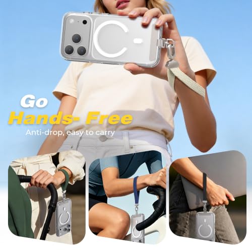 Stretchy Phone Wrist Strap, with 360° Rotatable Metal Tab - color: Black