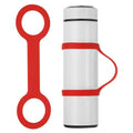 PATIKIL Water Bottle Carrier Grip, Portable Soft Silicone Non-Slip Water Handle Grip Water Bottle Holder Strap for Running - color: Red