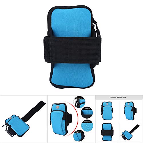 Phone Armband for Running, Outdoor Sport Running Jogging Exercise Gym Arm Wrist Pouch Armband Phone Cases Bag (Blue) - color: Blue