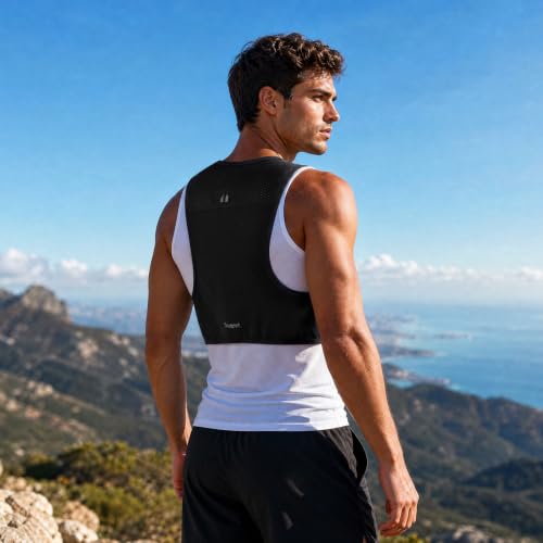 Running Vest for Women & Men with 500ML Soft Flask | Hydration Vest - color: Black, size: L/XL (1 Soft Flask)