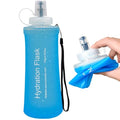 Soft Flask 700ML Blue for Hydration Pack, Running Vest, Leak-Proof Folding, Reusable