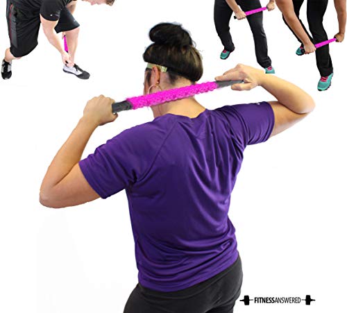 Leg Roller Massager | Massage Roller for Lymphatic Drainage - Pink Elite Hard,17" - color: Pink V.2